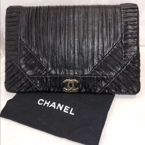 Chanel Leather Coco Pleats Clutch 2018 Collection